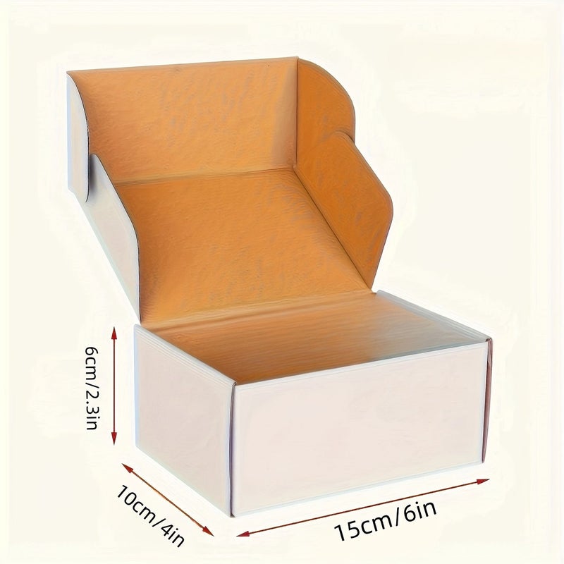White Corrugated Cardboard Boxes 15 Pack 6x4x2.3 Inch for Mailing Packaging - Image 2