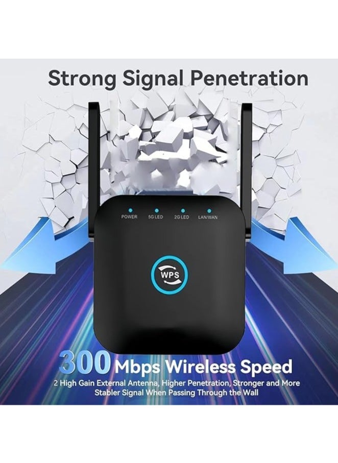 WiFi Extender, WiFi Booster, WiFi Repeater, Coverage Up to 9800 Square Feet and 45 Devices, Internet Booster - with Ethernet Port, Quick Setup, Home Wireless Signal Booster
