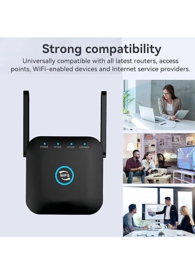 WiFi Extender, WiFi Booster, WiFi Repeater, Coverage Up to 9800 Square Feet and 45 Devices, Internet Booster - with Ethernet Port, Quick Setup, Home Wireless Signal Booster