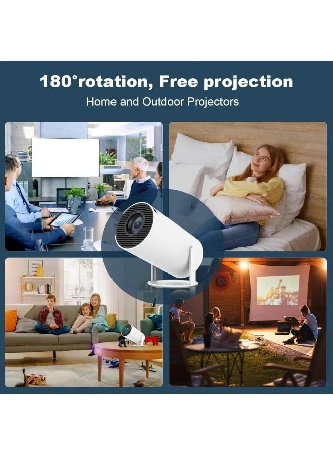 CALUS H5-A Portable Smart Projector | Ultra HD Support Mini Home Theater Projector | Dual WiFi, Bluetooth 5.0, Wireless Screen Mirroring | Compact Smart Movie Projector for Indoor & Outdoor Entertainment - White - Image 5