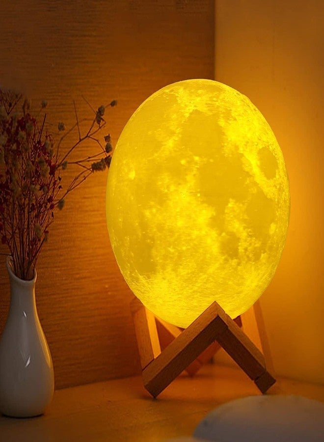 Lashify Silicone 3D Moon Lamp 7 Colour Moon Night Light Lamp for Bedroom for Adults and Kids Home Room Beautiful Indoor Lighting - 15 Cm, (Pack of 1) - Image 4