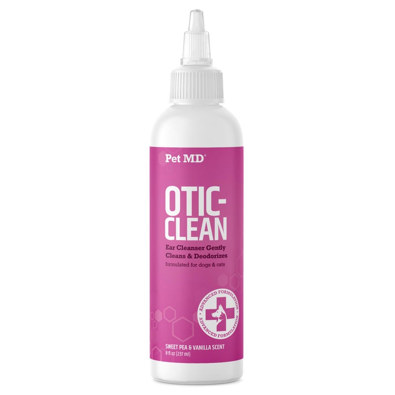 Pet MD Otic Clean Dog Ear Cleaner for Cats and Dogs - Effective Against Infections, Itching, and Controls Odor - 8 oz - Image 1