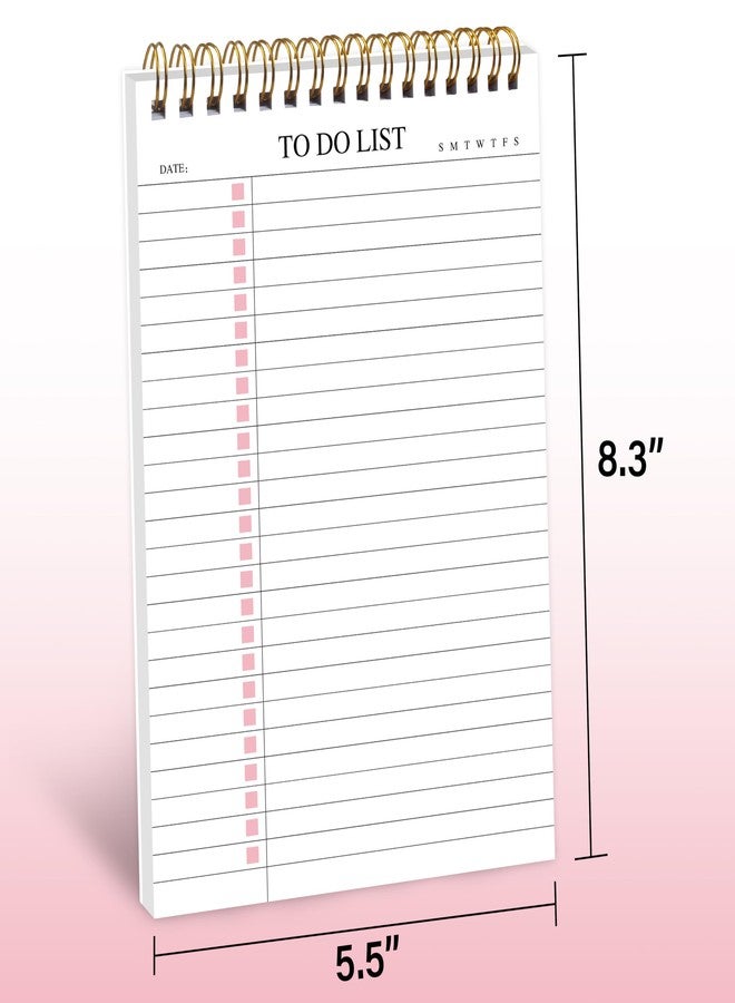 KAICN To Do List Notepad, Undated Daily Planner Notepad With To Do List Notebook Checklist Planner Spiral Waterproof Notepad for Office Supplies, School Planner, Pink, 52 Sheets/Pack, 5.5"*8.3" A5 Size - Image 3