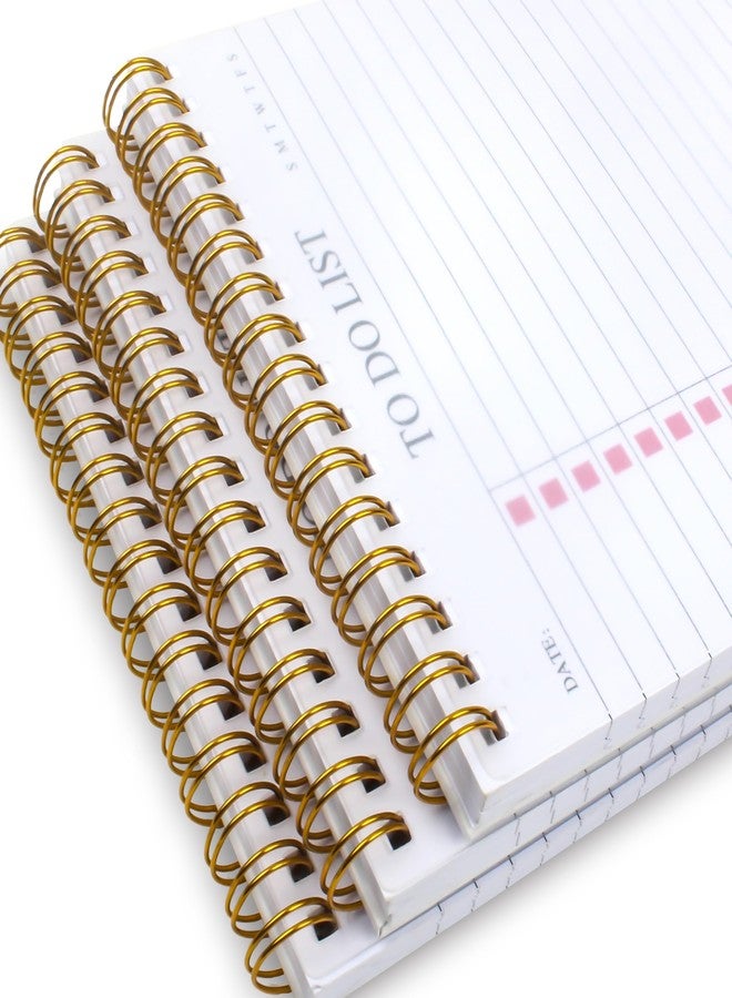 KAICN To Do List Notepad, Undated Daily Planner Notepad With To Do List Notebook Checklist Planner Spiral Waterproof Notepad for Office Supplies, School Planner, Pink, 52 Sheets/Pack, 5.5"*8.3" A5 Size - Image 2