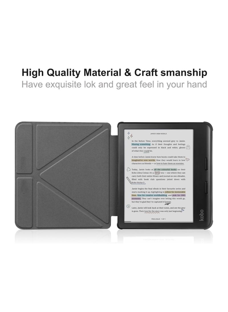 General - Kobo Libra Color 7 Inch 2024 Releases E-Reader Holster Kobo Libra Color Smart Slim Lightweight Premium TPU Holster with Auto Sleep/Wake Function - Image 1