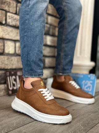 BA0327 Boa Brown White Thick High Sole Lace-Up Sports Men's Shoes - pzsku/ZD8068804F768829EC6D7Z/45/_/1730535698/8131f939-1c4a-4963-81f3-40602a804383
