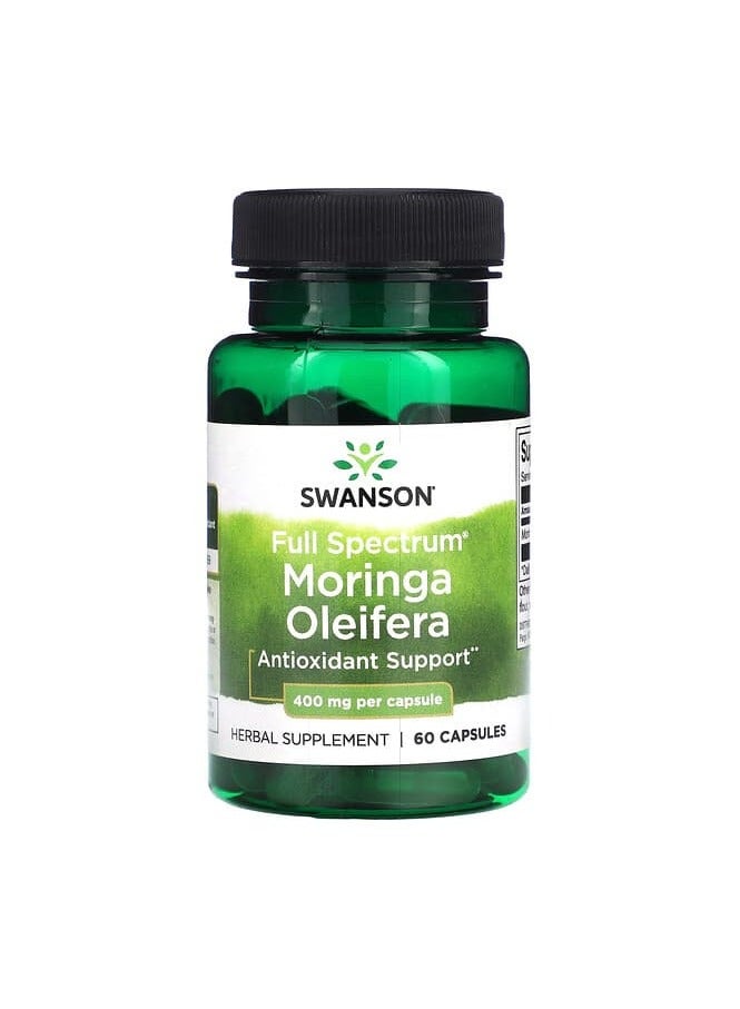 Swanson, Full Spectrum Moringa Oleifera, 400 mg, 60 Capsules