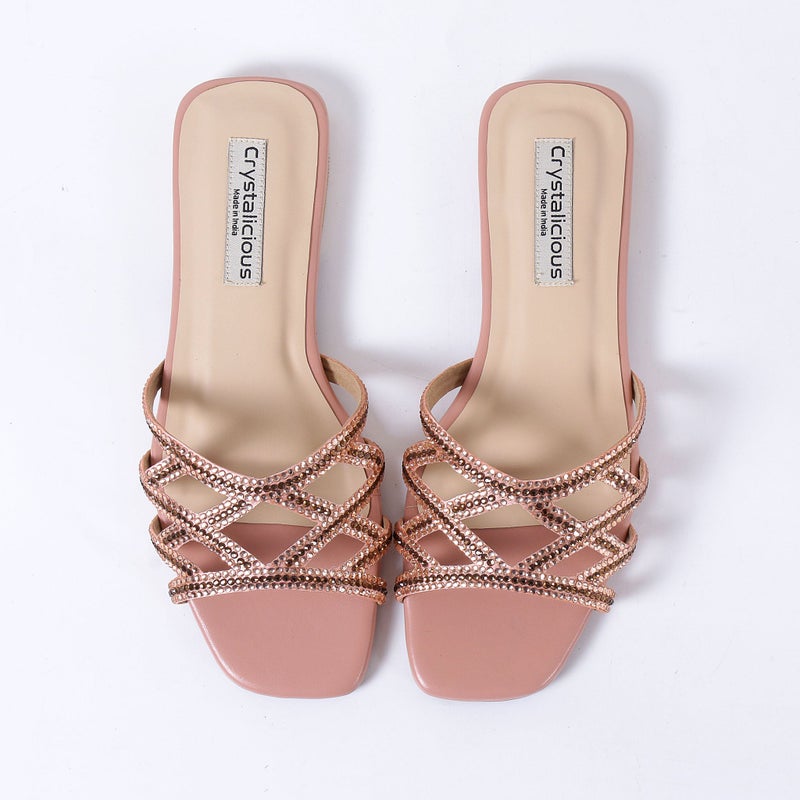Crystalicious Fiona Luxurious Rhinestones Sandals Handcrafted by Artisans Effortless Glamour for Every Occasion - Image 1