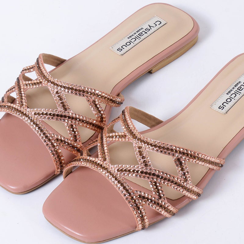 Crystalicious Fiona Luxurious Rhinestones Sandals Handcrafted by Artisans Effortless Glamour for Every Occasion - Image 2