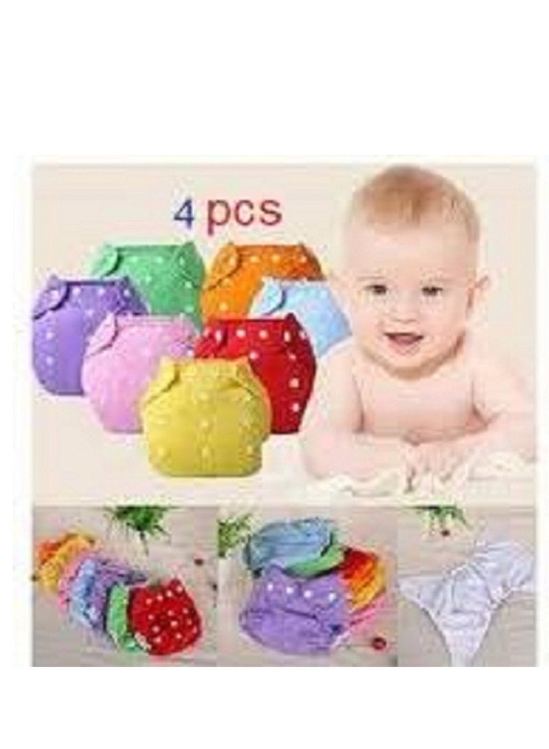 Pampers Alternative 4 Pieces - Adjustable and Reusable Cloth Diapers, Multi Color -  - Image 2