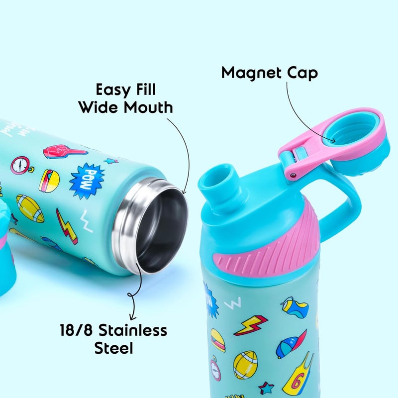 Rabitat ZYLO Personalized Vacuum Insulated Water Bottle Sizzle 550ml | 2 Years Brand Warranty | Water Bottle for School Kids | Upto 24 hrs Hot and Cold Steel Water Bottle | ISI Certified - Image 3