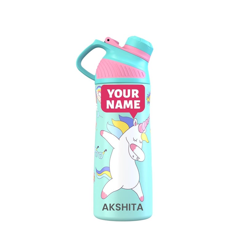Rabitat ZYLO Personalized Vacuum Insulated Water Bottle Sizzle 550ml | 2 Years Brand Warranty | Water Bottle for School Kids | Upto 24 hrs Hot and Cold Steel Water Bottle | ISI Certified - Image 1