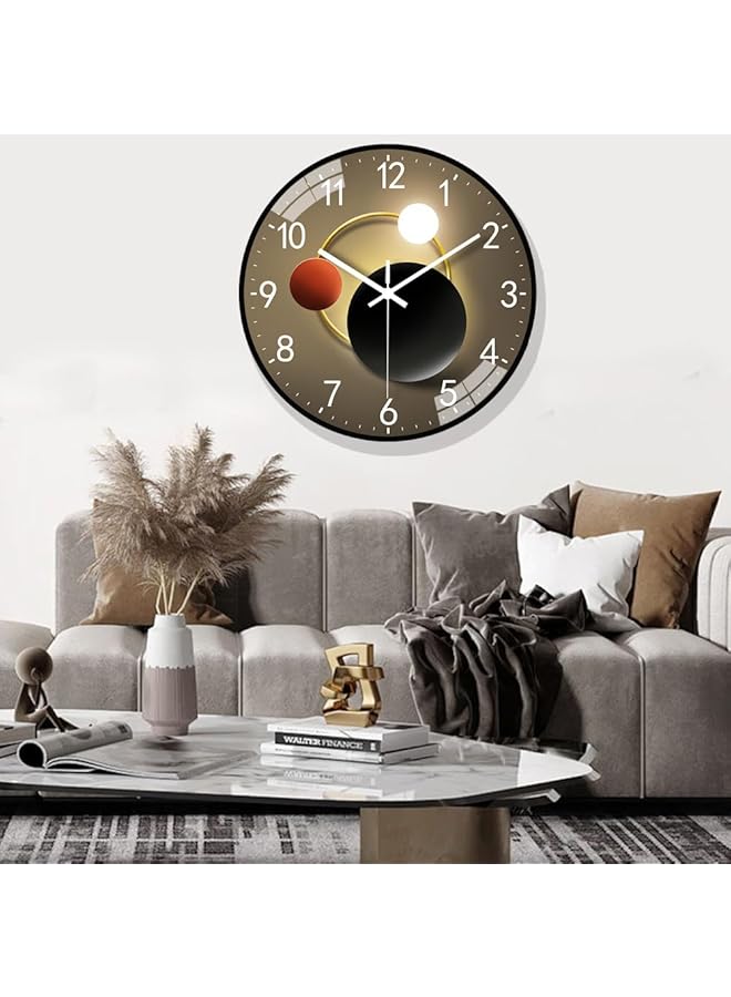 LINJIE Wall Clock 12 Inch Silent Non Ticking Wall Clocks Battery Operated Modern And Stylish Minimalist Metal Wall Clock Suitable For Homes Kitchens Classrooms And School Offices Easy To Read - Image 2