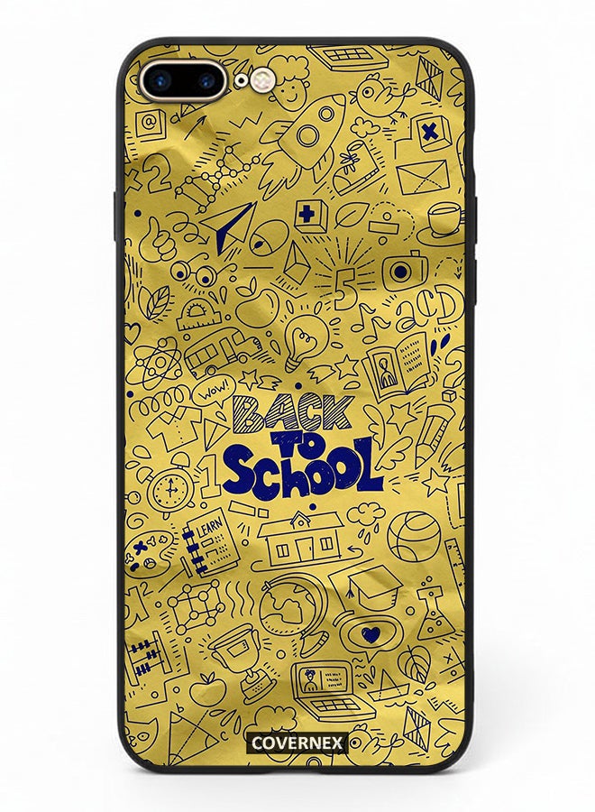 Covernex Apple iPhone 7 Plus Protective Case Cover Printed Featuring Doodle Art Back To School - Image 2