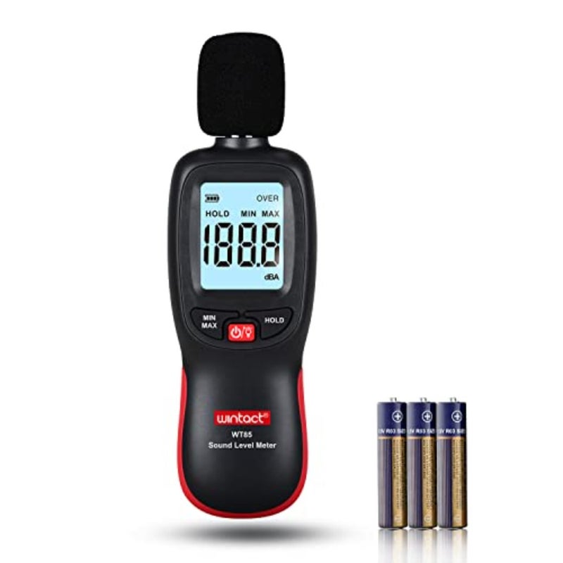 Wintact Decibel Meter 30 to 130dBA, Digital Sound Noise Level Reader Tester Portable with Calibration for Classroom Home, School, Outdoor, Ambient - Image 1