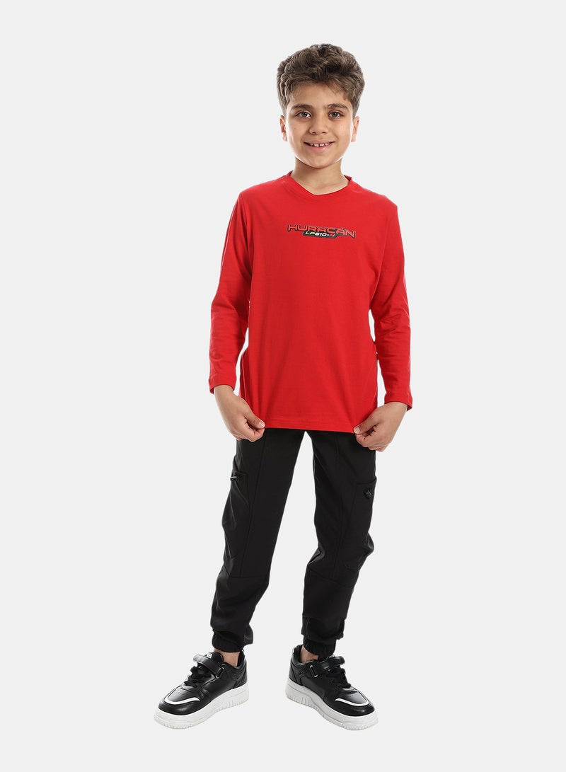 Andora Comfy Cargo Pants For Boys - Black - Image 5