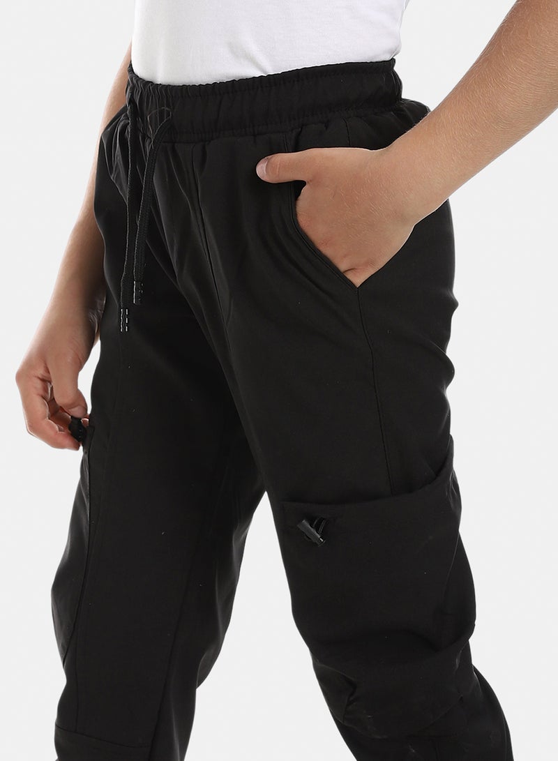 Andora Comfy Cargo Pants For Boys - Black - Image 3