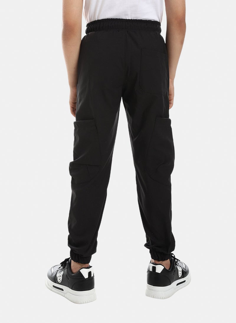 Andora Comfy Cargo Pants For Boys - Black - Image 4