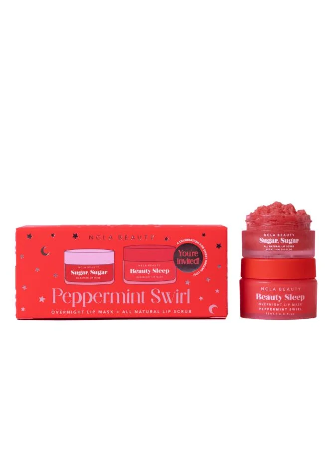 NCLA Slumber Party Lip Scrub + Lip Mask Set - Peppermint Swirl, Savings 26%