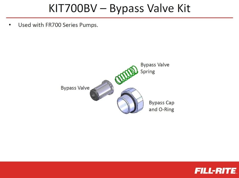 FILL RITE KIT700BV Bypass Valve Assembly – OEM Replacement Kit for FR700 Series Fuel Transfer Pumps – Includes Valve, Spring & O-Ring – Diesel, Gasoline & Kerosene Compatible - Image 2