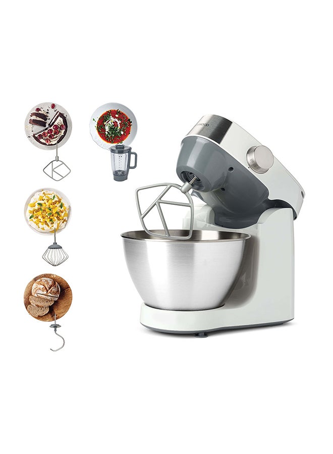 KENWOOD Kitchen Machine, Stainless Steel Bowl, Prospero 4 Attachments, Variable Speed, K-Beater, Whisk, Dough Hook, Blender, 4.3 L 1000 W KHC29.B0WH White/Inox - Image 1