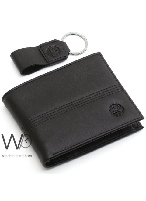 Timberland Wallet and Men's Key Medal in Black with Box