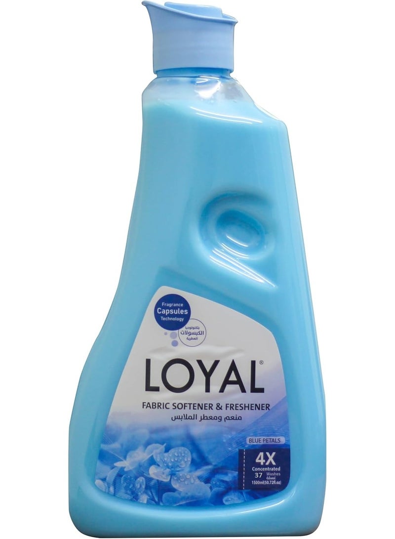 loyal Concentrated Fabric Softener & Freshener Blue Petals 750 ML - Image 1