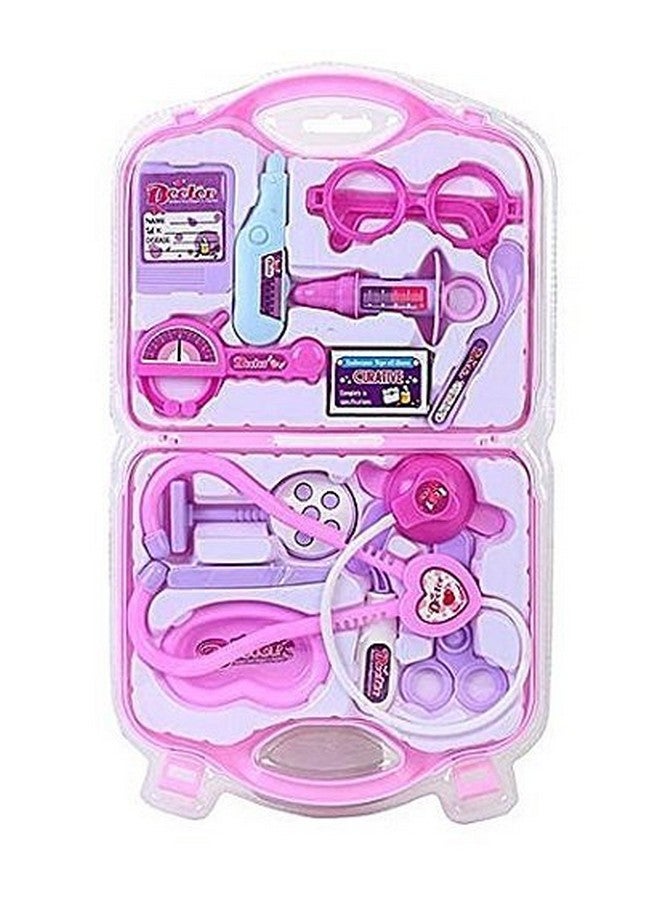 Heer Doctor Set Doctor Nurse Family Oprated Set Medical Suitcasetoy for Kids -Pink - Image 1