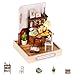 Kisoy Dollhouse Miniature with Furniture Kit DIY 3D Wooden DIY House Kit with Dust CoverHandmade Tiny House Toys for Teens Adults GiftElegant Studio - Image 3
