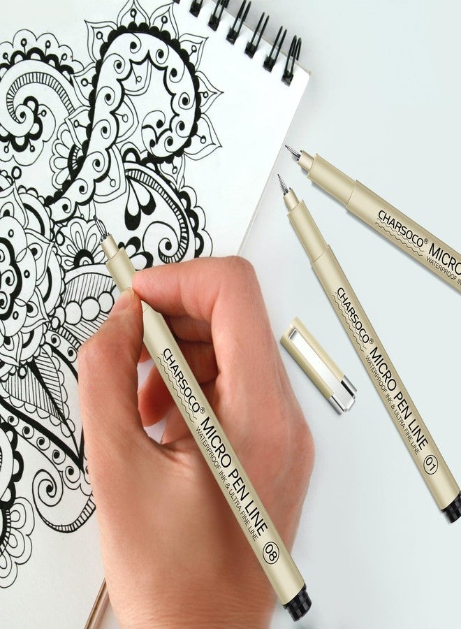 CHARSOCO 005 Micro Pen, Black Fine Point Pen with Waterproof Archival Ink, 0.23mm Fineliner Ink Pens for Artist Illustration, Sketching, Anime, Manga, Technical Drawing and Scrapbooking - Image 5
