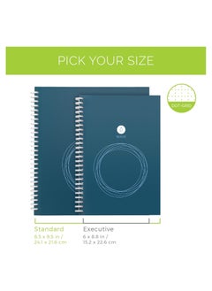 Rocketbook Rocketbook Wave Smart Reusable Notebook | Dotted Grid Eco-Friendly Notebook with Pilot Frixion Pen | Executive Size (15.2 cm x 22.4 cm)  - Image 5