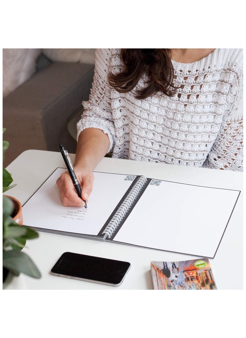 Rocketbook Wave Smart Reusable Notebook | Dotted Grid Eco-Friendly Notebook with Pilot Frixion Pen | Executive Size (15.2 cm x 22.4 cm)