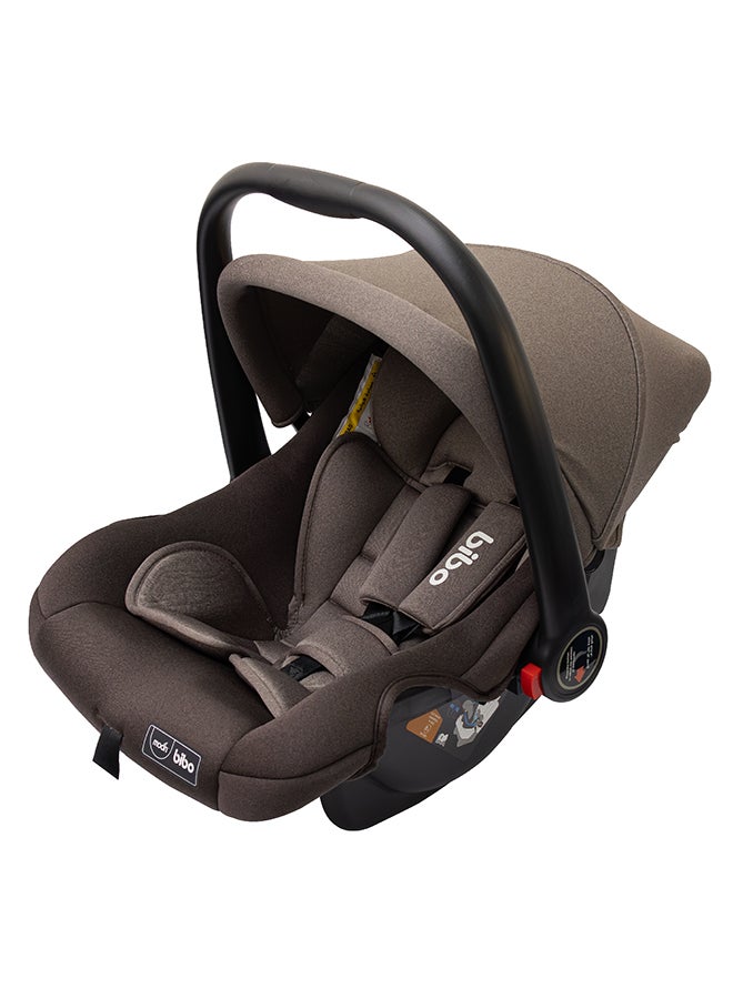 Moon Bibo Baby Carrier And Car Seat – Full Body Support Cushion, Group 0+ (0M+), Lightweight, Soft Infant Seat for Newborns, Travel Friendly – Brown - Image 1