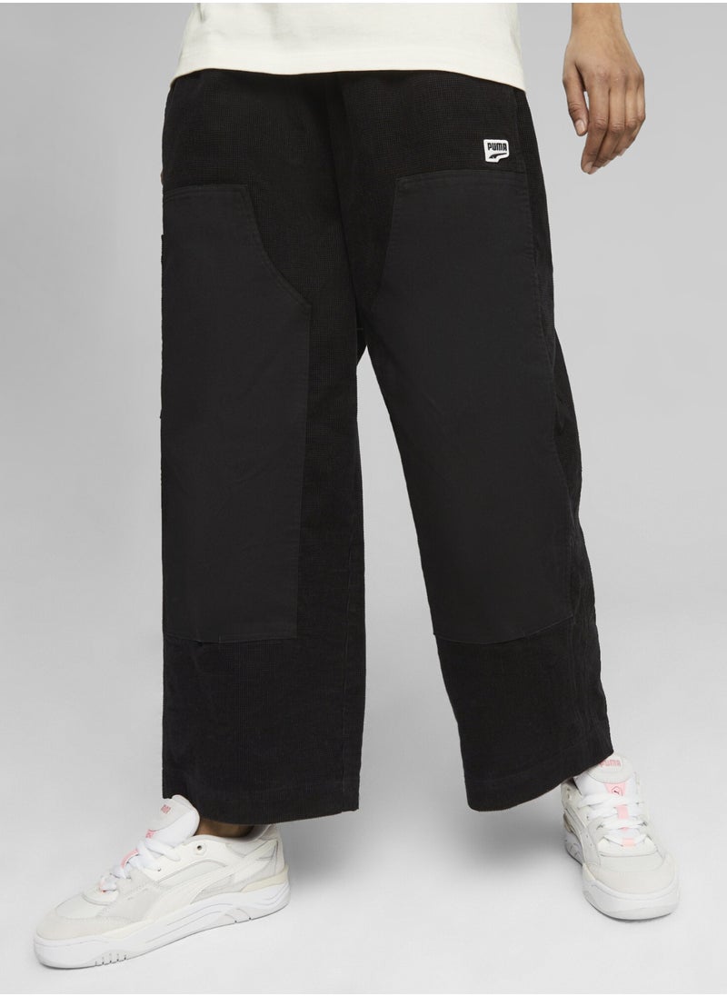 PUMA DOWNTOWN Womens Black Corduroy Pants  - Image 1