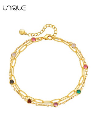 Anklet - Double Gold Anklet - Colourful beaded Anklet - Simple and elegant - New Anklet - Women - pzsku/ZD80747FB701C56F06AB8Z/45/_/1722650774/ca36dd7d-64e3-4f6f-ac7b-1a54f7984386
