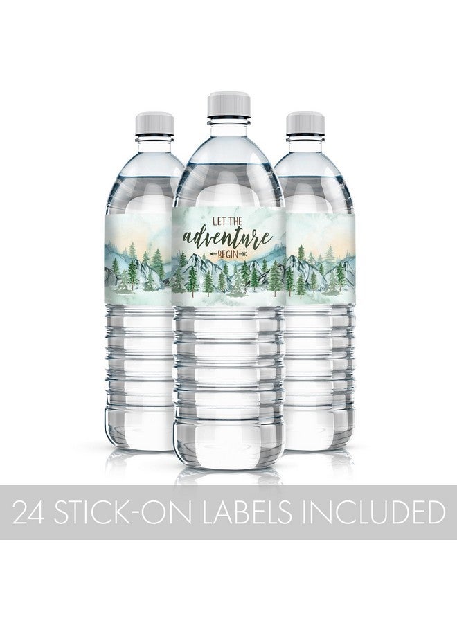 دسكتيكتفز ملصقات زجاجات مياه لحفل استقبال مولود جديد من Little Adventurer، ملصقات هدايا لحفل استقبال مولود جديد من المتنزهات الوطنية - عدد 24 ملصقًا، ملصقات Adventure Waits - Image 2