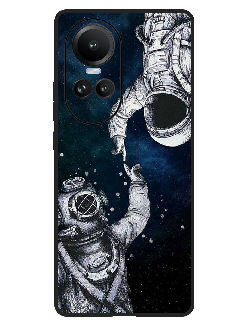 Protective Case Anti Scratch Shock Proof Bumper Cover For Oppo Reno 10/10 Pro Astronaut And Diver