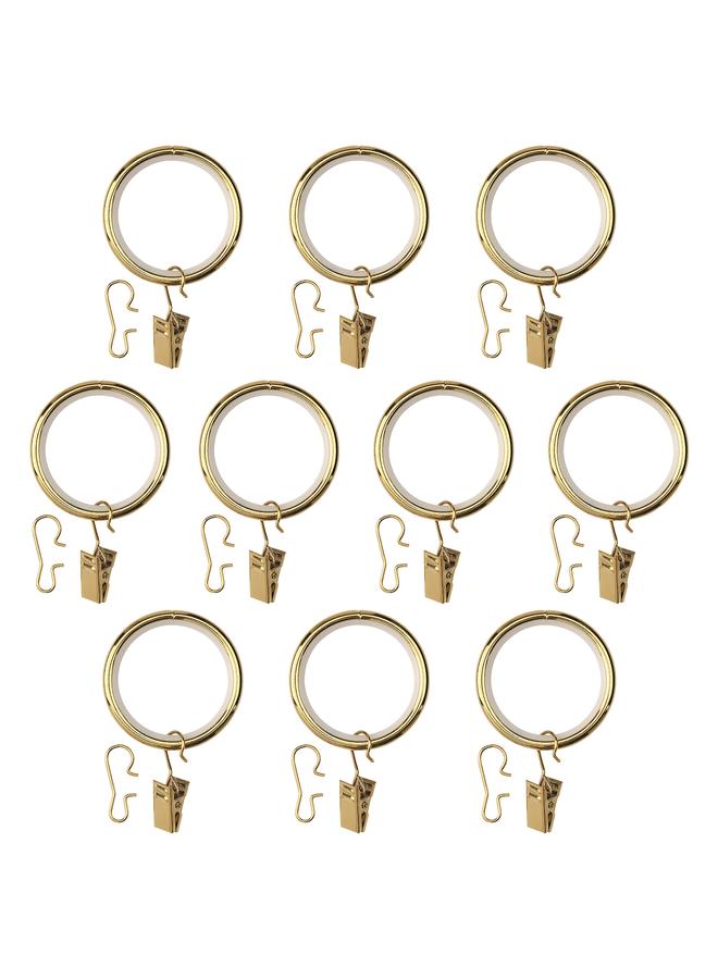 إيروريكس حلقة ستارة مع مشبك وخطاف، بلون النحاس، 38 مم - Image 1