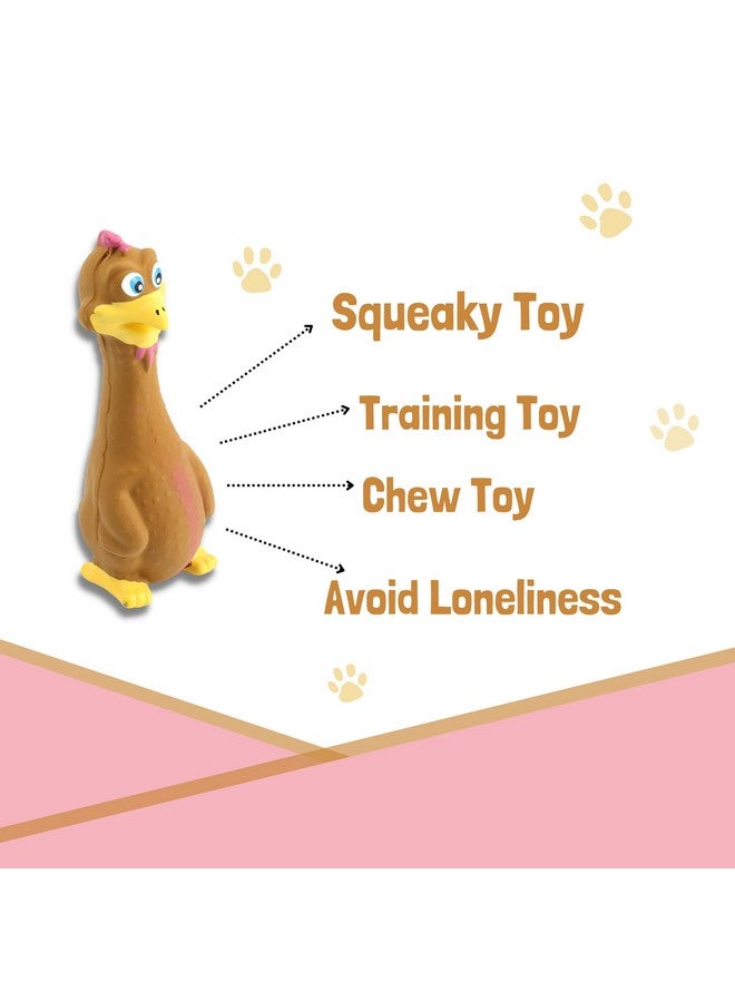 Soft Non-Toxic Latex Rubber Dog Toy Combo - (Brown Duck) | Perfect Play Small Dogs & Puppy | Animal Design, Fetch & Chew Safe Play Toy - Image 4