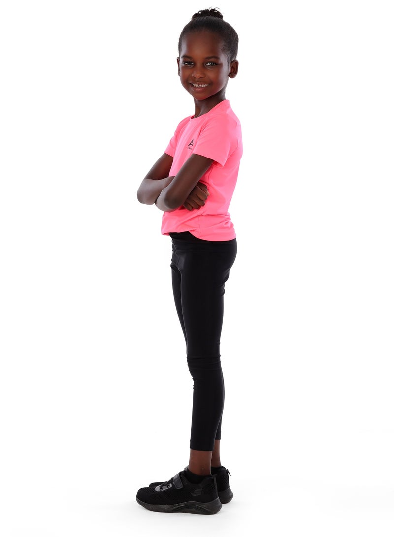 ANJA Girls' Pink Sport T-Shirt – Breathable, Lightweight Design - Image 3