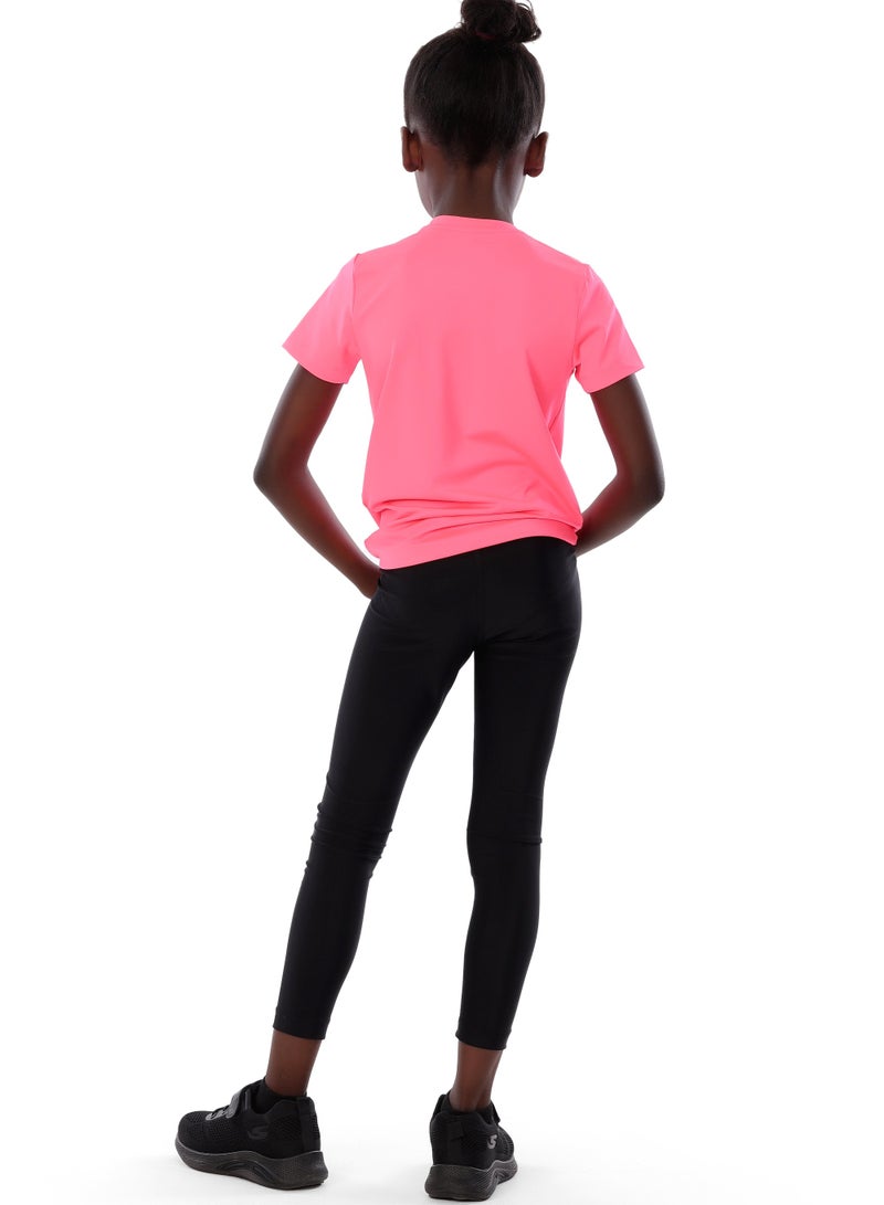 ANJA Girls' Pink Sport T-Shirt – Breathable, Lightweight Design - Image 4