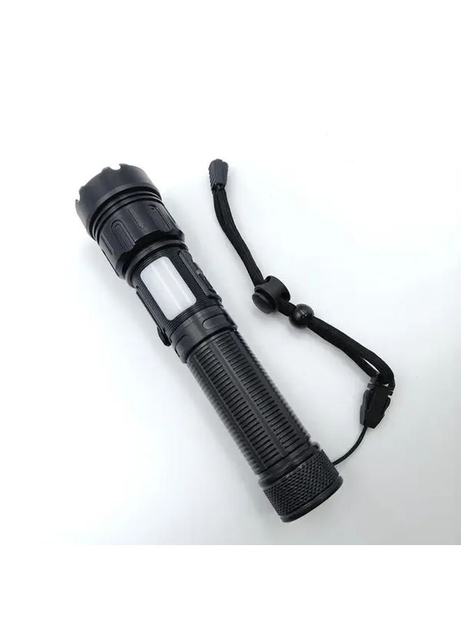 Aa Black ABS Multi Mode Outdoor LED Flashlight USB Charging 1200mAh Emergency Light - Image 1