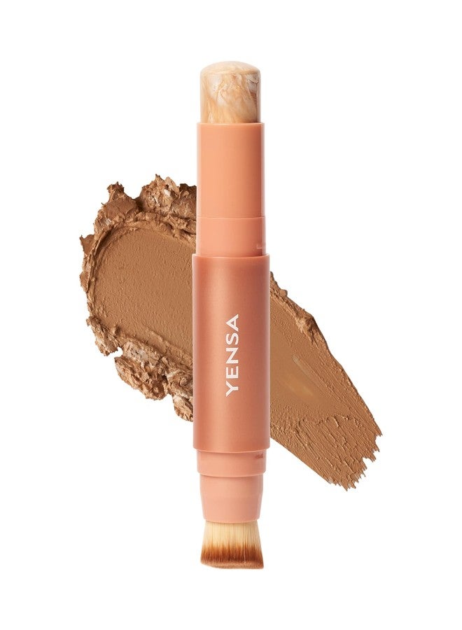 YENSA Super Serum Silk Tinted Foundation Stick - Full Coverage Skin Tint Stick Foundation - Enriched with Vitamin C, Bakuchiol & Ferulic Acid to Brighten & Even Skin Tone - Medium 2 (0.35 oz) - Image 1