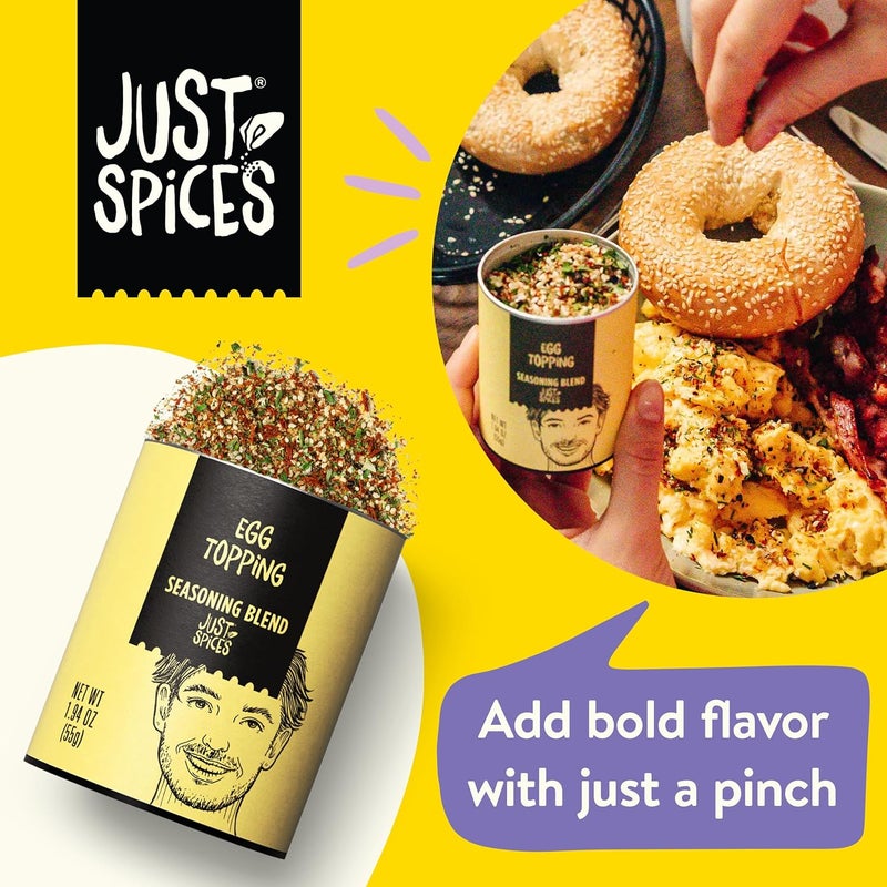 Just Spices Egg Topping Seasoning Blend, 1.94 OZ - Flavorful Egg Seasoning with White Sesame, Chili, and Grated Tomato - Image 3