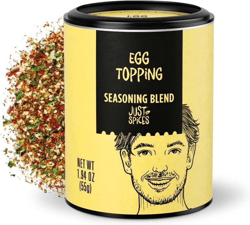 Just Spices Egg Topping Seasoning Blend, 1.94 OZ - Flavorful Egg Seasoning with White Sesame, Chili, and Grated Tomato - Image 1