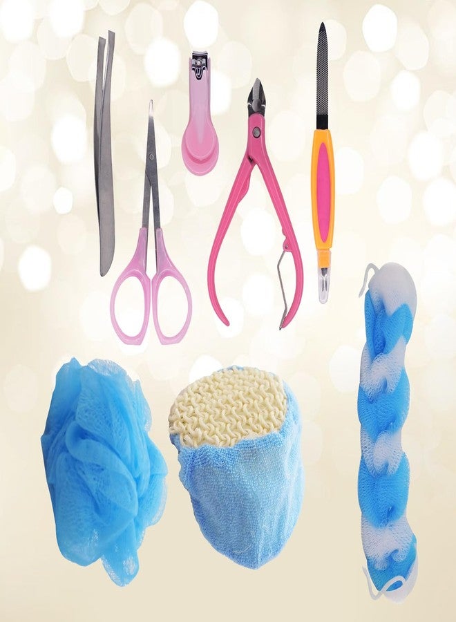 Boxo مجموعة BOXO للعناية بالأظافر والقدمين 10 في 1 مع فرشاة ظهر للجسم للاستحمام للرجال والنساء (1 مجموعة) - Image 1
