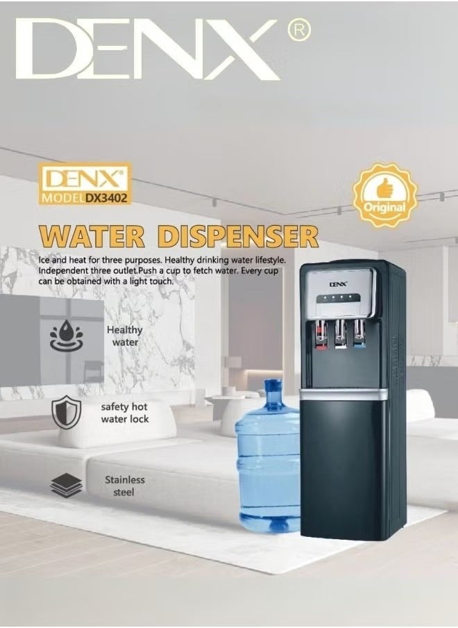Denx Hot, Cold, And Normal Water Dispenser – Made Of Stainless Steel, Hygienic, With Safety Lock, 600W Power - Image 2