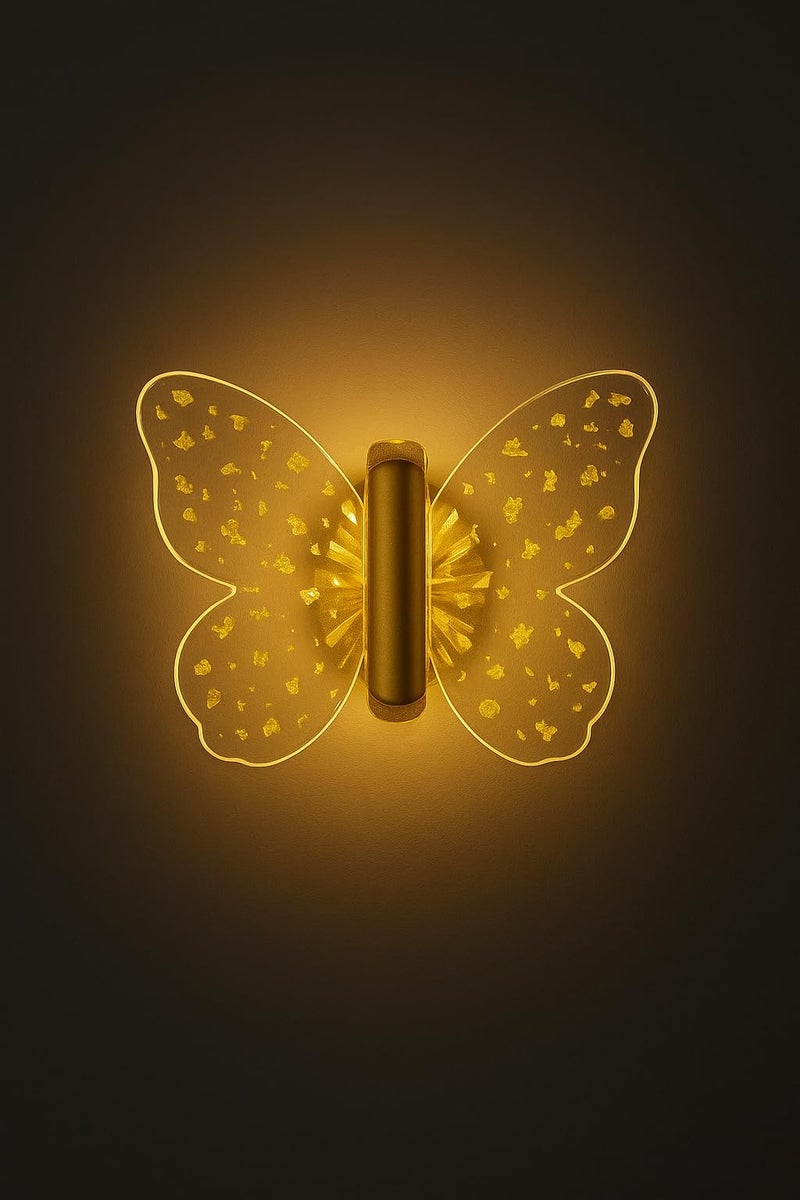 SEER Creative Butterfly Wall & Ceiling Light, 3 Colors Acrylic Wall Lamp, Decorative Lighting for, Gifts, Party, Kids Room, Living Room, Vanity Light, Bathroom, Bedroom Interior Wall Sconce - Image 5