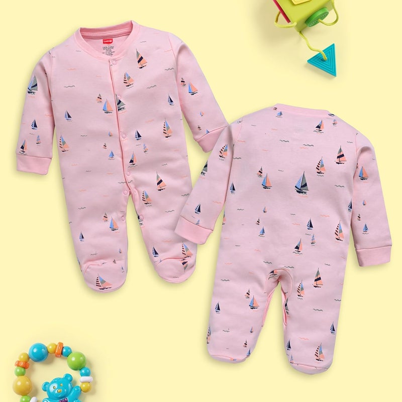 LuvLap Unisex Full Sleeve Rompers Set - 3 Pack for Infants (3-6 Months) - Image 2