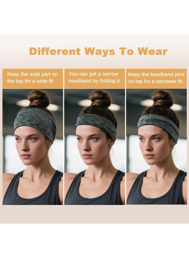 ChicAbode 6 Pcs Headbands, Non Slip Sports Headbands, Elastic Hairbands for Women, Thin Sweatbands, Soft Hair Bands for Yoga, Workout, Running, Cycling - Image 4